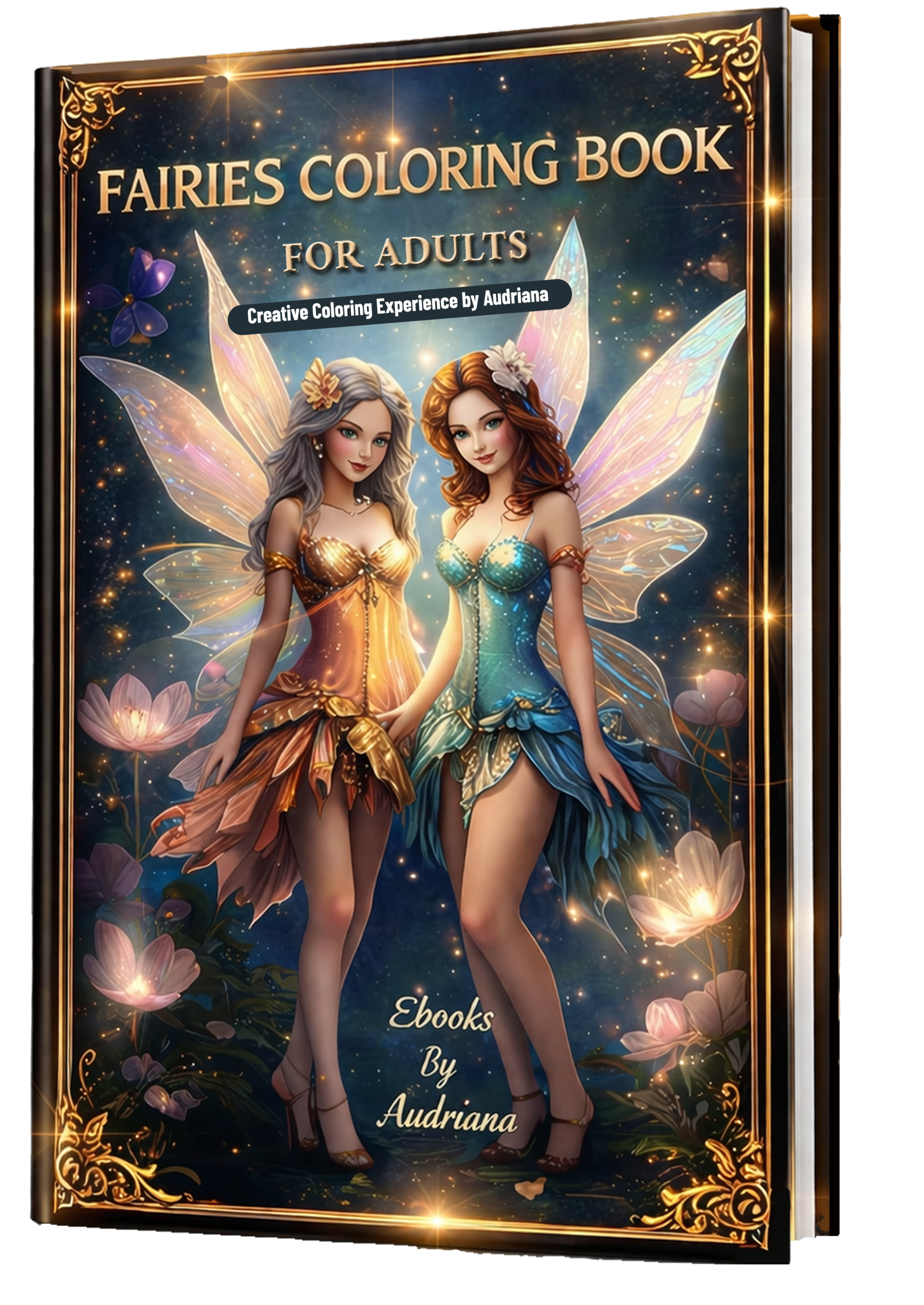 fairies coloring book cover
