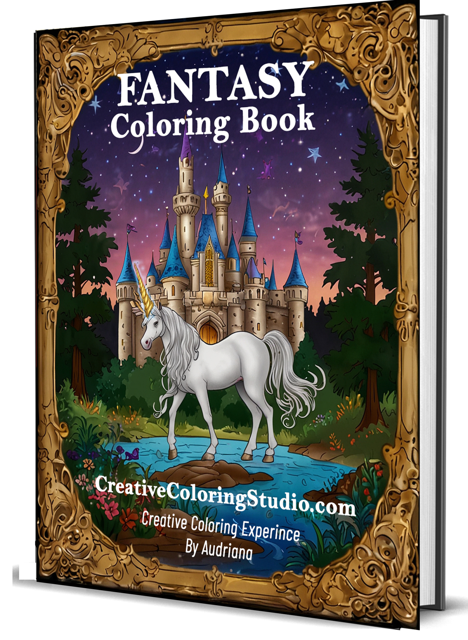 Fantasy Coloring Book Cover
