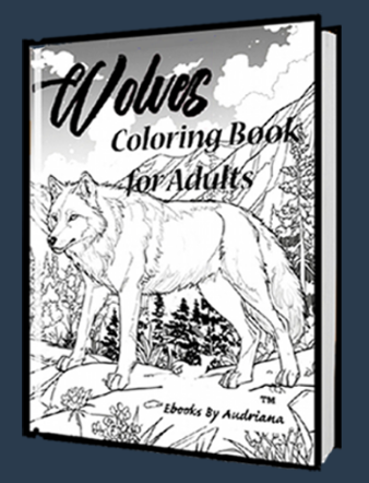 wolf coloring book image