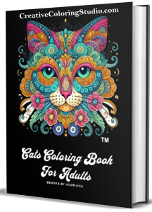 Cats coloring book for adults